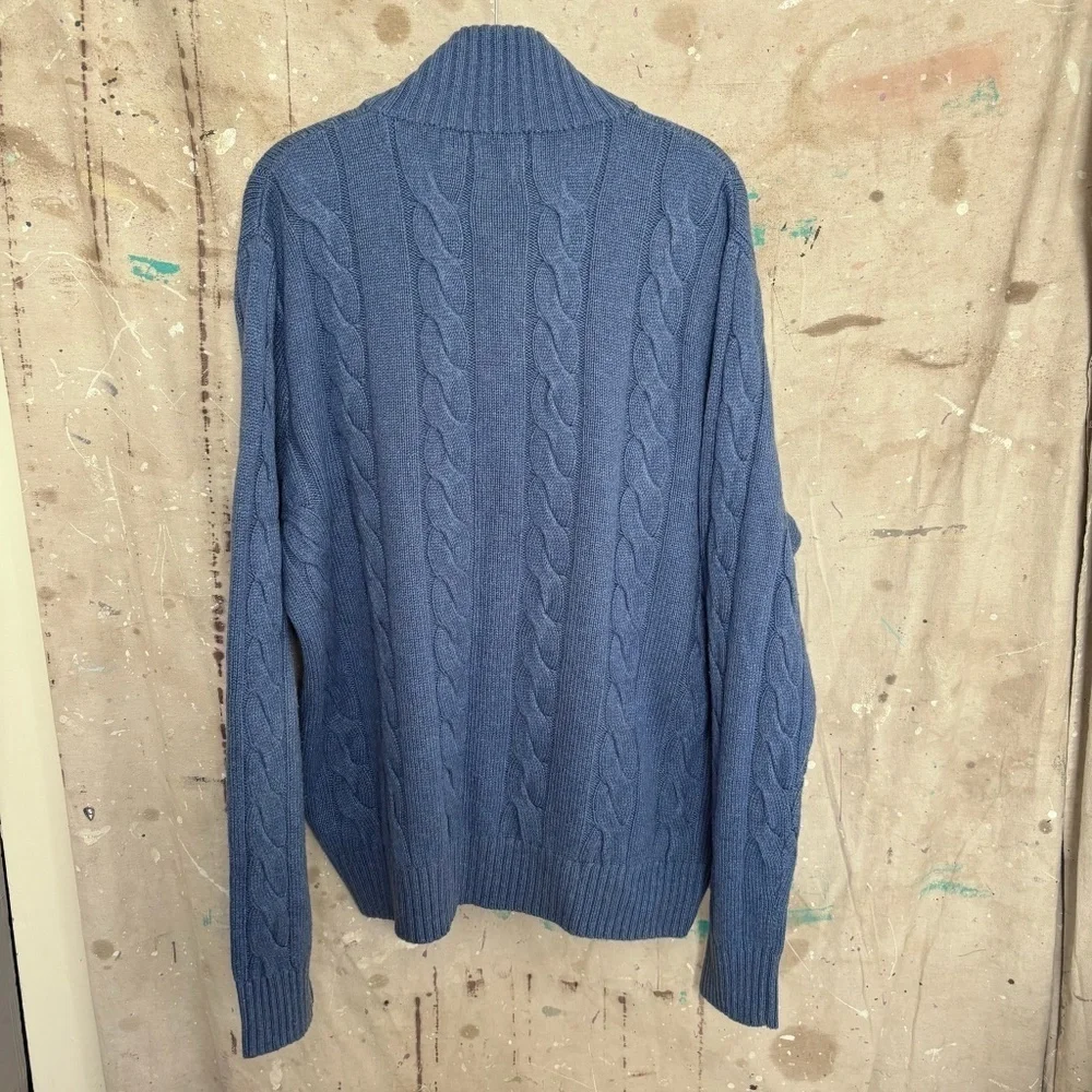 Polo By Ralph Lauren Cable Knit Silk Cashmere Blend Sweater